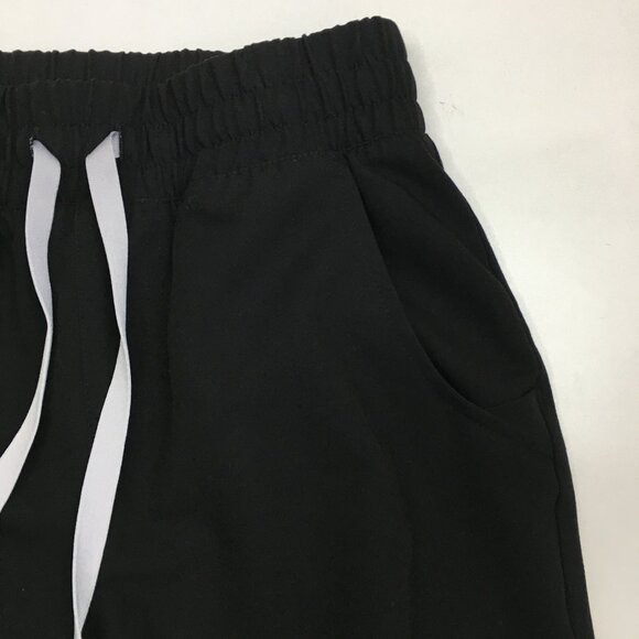 FIGS Petite Black ZAMORA Zip Pocket Pull On Drawstring Waist Jogger Scrubs Pant - Picture 6 of 12